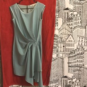 Teal short XS dress with asymmetrical front